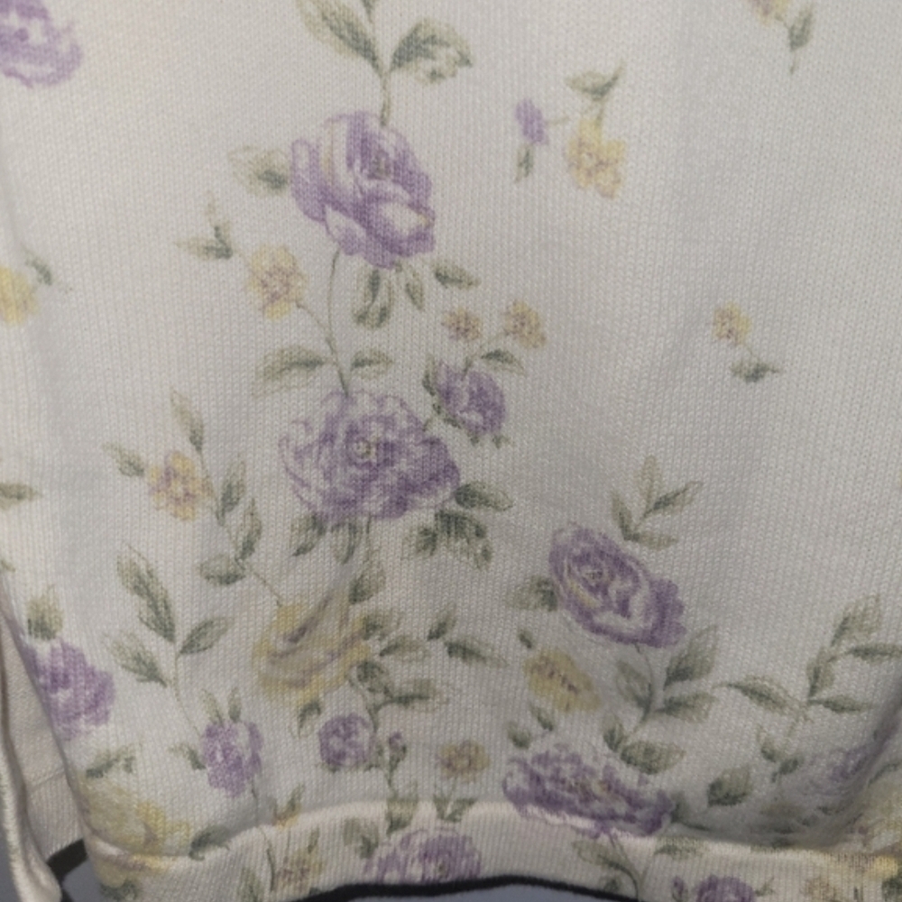 Vintage Northern Traditions Floral Cardigan Cream Large Cottagecore - Picture 5 of 5